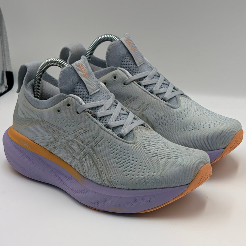 Asics Gel-Nimbus 25 Piedmont Grey Pure Silver Women 8 (UK 6) Running Shoes